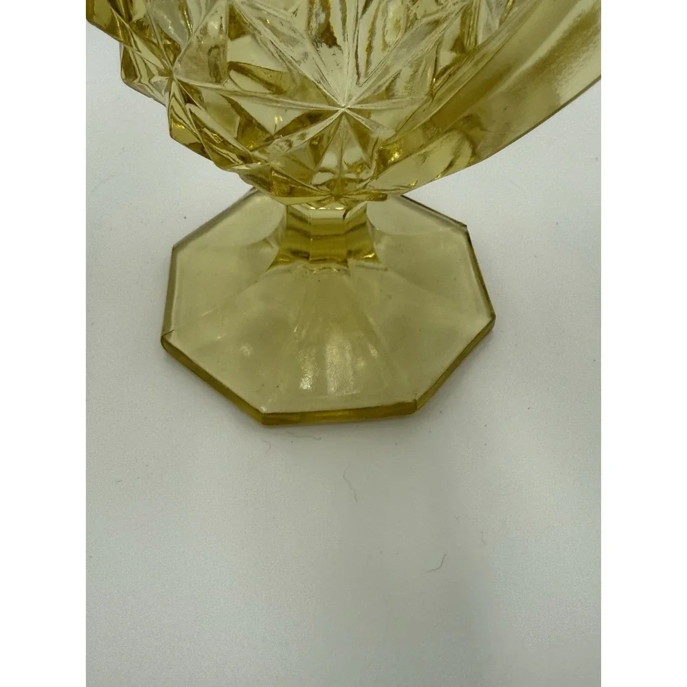 Vintage tiffin-Franciscan‎ Williamsburg Banana Yellow Glass w/handles